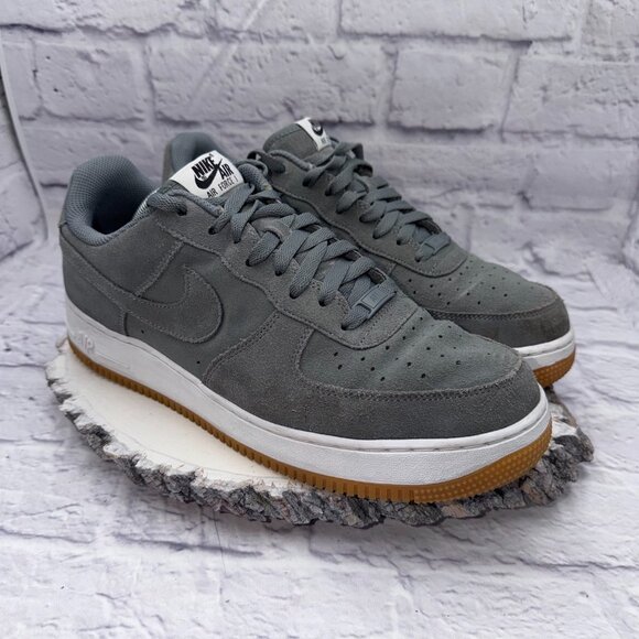 Nike Air Force 1 Low ID Nike By You DN4162-991 Gray Suede Gum Men's Size 11 - Picture 2 of 11